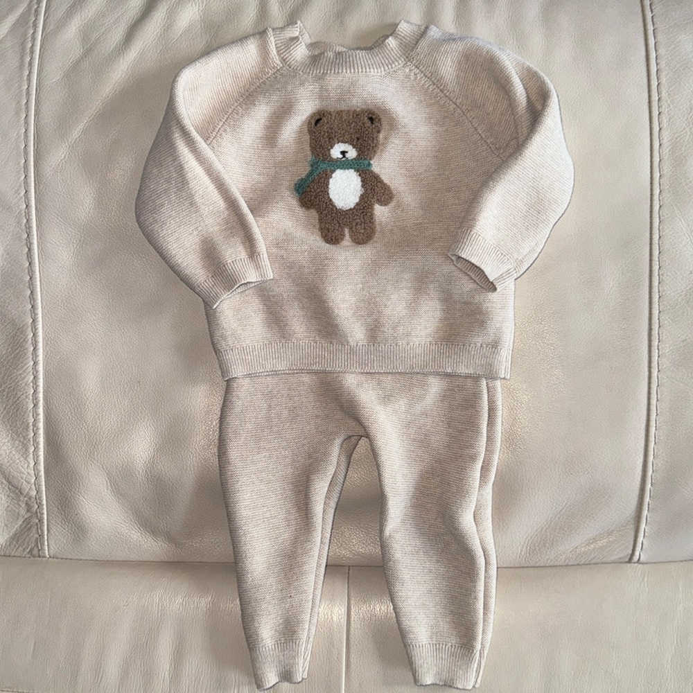 6M Tan Knit Matching Outfit